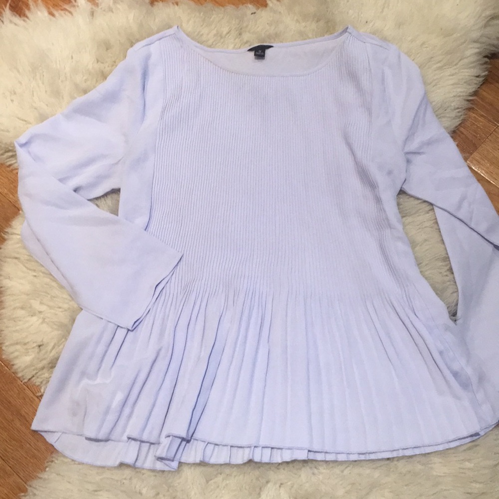 Pleated Periwinkle Blouse